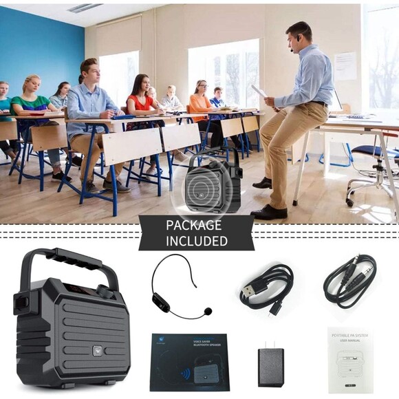 WINBRIDGE Wireless Voice Amplifier/PA System W Wireless Microphone (1057) - Picture 6 of 7